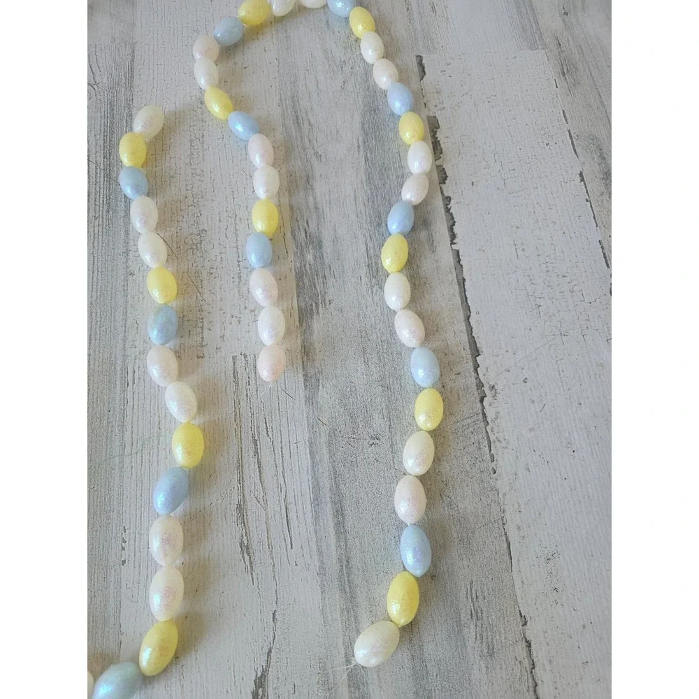 Vintage glitter rainbow Easter jelly eggs Garland blow mold spring tree decor